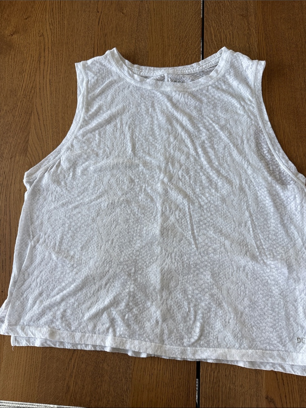 DSG White Textured Women's Tank Top